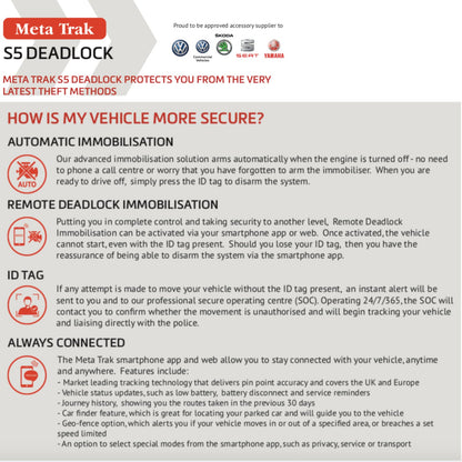 Meta S5 Tracker & CAT 2 Immobiliser - Trackershop