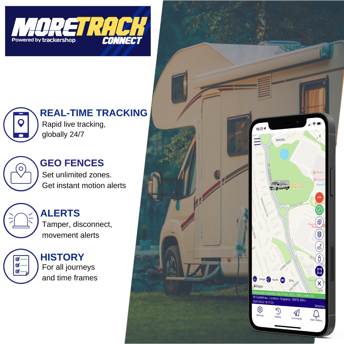 MoreTrack Motorhome Vehicle Tracker - Trackershop