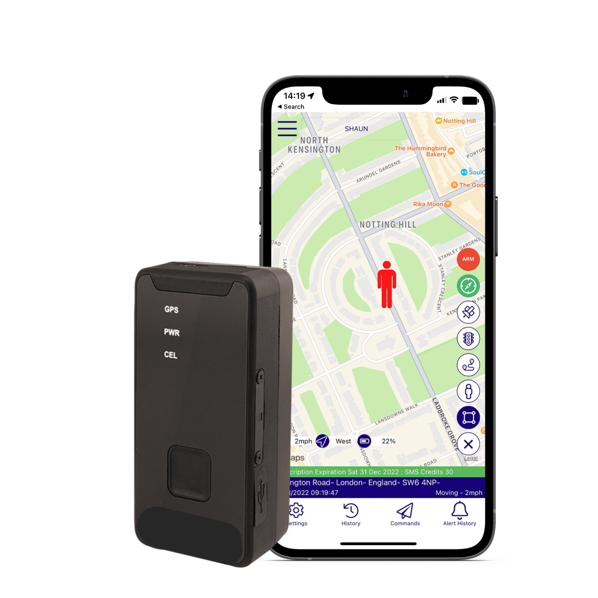 THE PRO POD 6: Small Personal GPS Tracker.