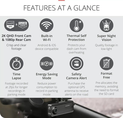 Thinkware Q200 Pro Front Facing Dash Cam - Trackershop