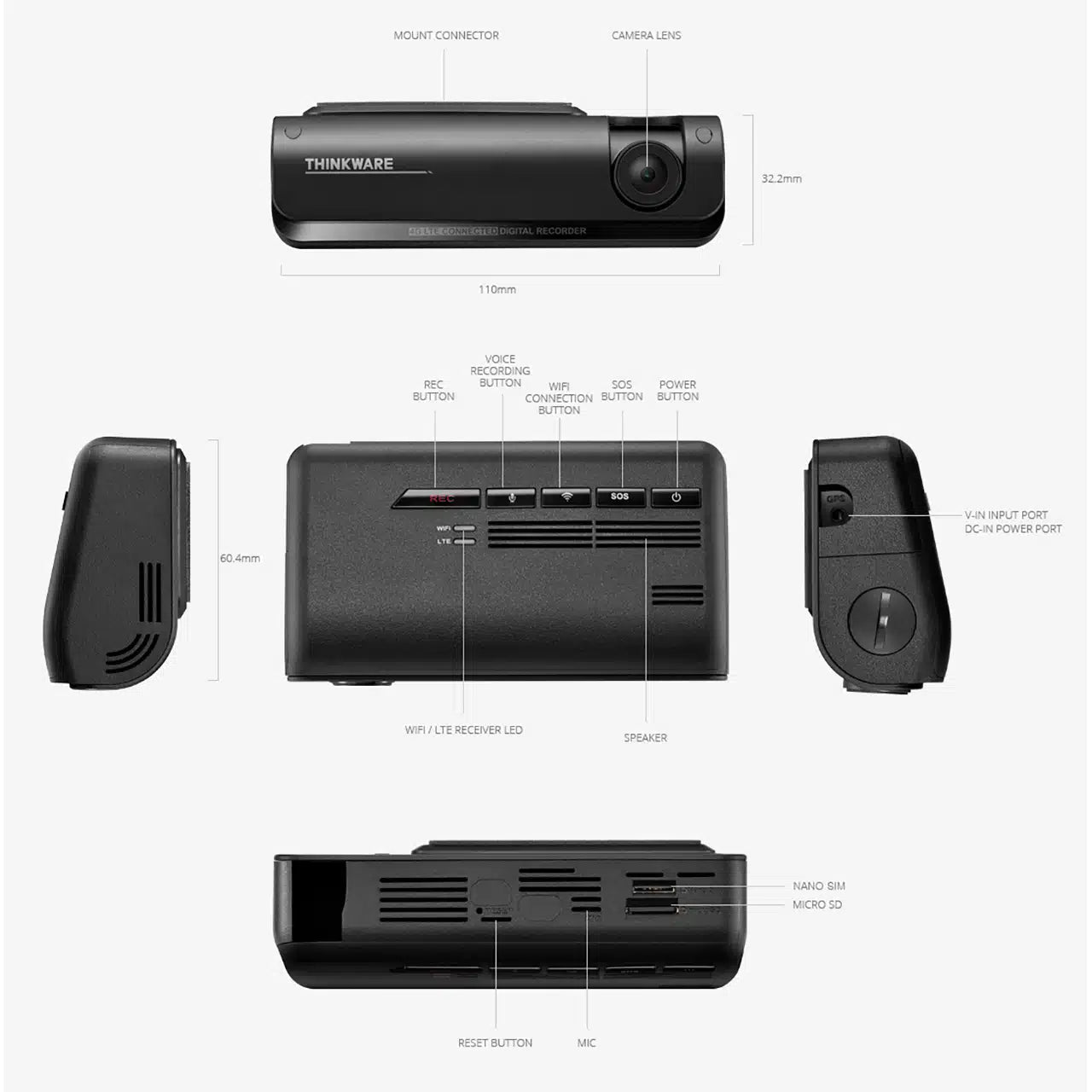 Thinkware T700 LTE 4G Front Facing Dash Cam - Trackershop