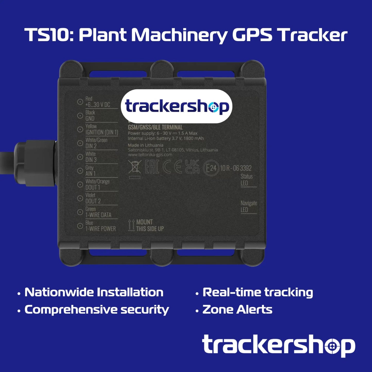 TS10: Plant Machinery GPS Tracker - Trackershop